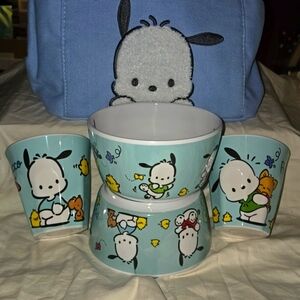 Pochacco Tote and Dishes
